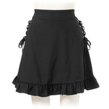 【メール便】レースアップフリルフレアスカパン
