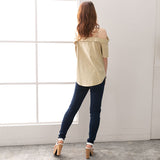 【メール便】肩ストラップ半袖ブラウス