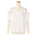 【メール便】肩ストラップ半袖ブラウス