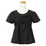 バックリボンカシュクール半袖ブラウス