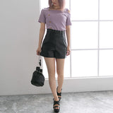 【メール便】フロントボタンテレコトップス