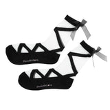 【メール便】シースルーレースアップソックス