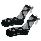 【メール便】シースルーレースアップソックス