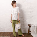 【メール便】パフスリーブリボンブラウス