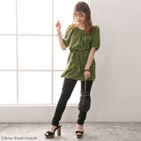 【メール便】パフスリーブリボンブラウス