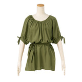 【メール便】パフスリーブリボンブラウス