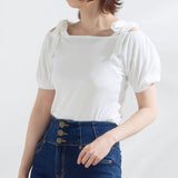 【メール便】リボンオフショルカットソー