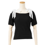 【メール便】リボンオフショルカットソー