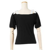 【メール便】リボンオフショルカットソー