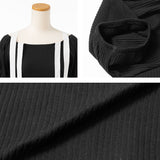 【メール便】リボンオフショルカットソー