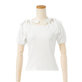 【メール便】リボンオフショルカットソー