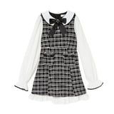 ツイードお嬢様ワンピース