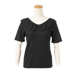 【メール便】バックレースアップフリルカットソー