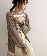 【メール便】洗えるニットシルクタッチカーディガン