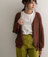 【メール便】洗えるニットシルクタッチカーディガン