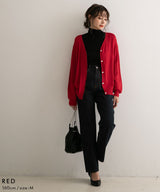 【メール便】洗えるニットシルクタッチカーディガン