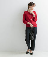 【メール便】洗えるニットシルクタッチカーディガン