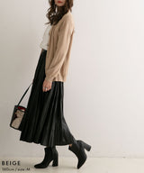 【メール便】洗えるニットシルクタッチカーディガン