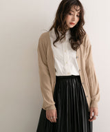 【メール便】洗えるニットシルクタッチカーディガン