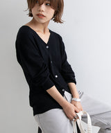 【メール便】洗えるニットシルクタッチカーディガン