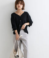 【メール便】洗えるニットシルクタッチカーディガン