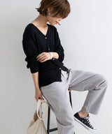 【メール便】洗えるニットシルクタッチカーディガン