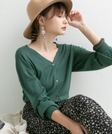 【メール便】洗えるニットシルクタッチカーディガン