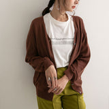 【メール便】洗えるニットシルクタッチカーディガン