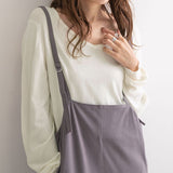 【メール便】洗えるシルクタッチVネックニット