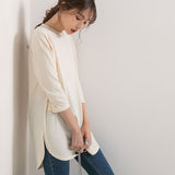 【メール便】サイドスリットカットソーチュニック