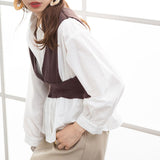 ビスチェレイヤード風ブラウス