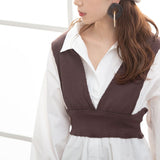 ビスチェレイヤード風ブラウス