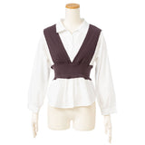 ビスチェレイヤード風ブラウス