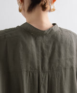 バンドカラーロングシアーシャツ