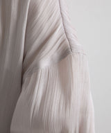 バンドカラーシャイニーポプリンシャツ