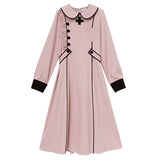 パイピングフリルナースワンピース