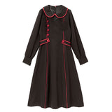 パイピングフリルナースワンピース