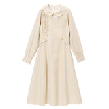 パイピングフリルナースワンピース