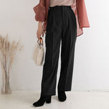 ウエストタックセンタープレスパンツ