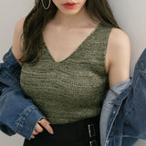 【メール便】ラメリブ2WAYタンクトップ【ニット】