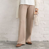 美脚ラメリブワイドパンツ