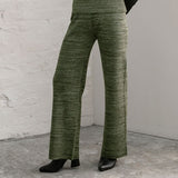 美脚ラメリブワイドパンツ