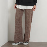 美脚ラメリブワイドパンツ