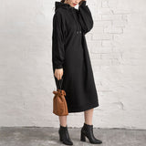 ボリューム袖パーカーワンピース