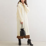 ボリューム袖パーカーワンピース