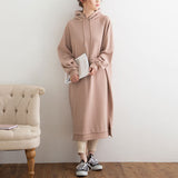 ボリューム袖パーカーワンピース