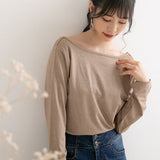 【メール便】バッククルーネックラメカットソー