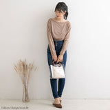 【メール便】バッククルーネックラメカットソー