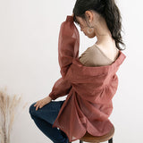 【メール便】バッククルーネックラメカットソー