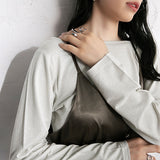 【メール便】バッククルーネックラメカットソー